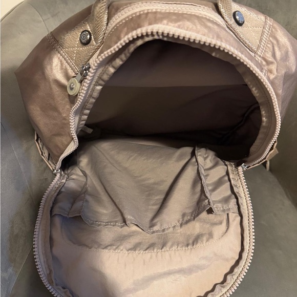 Kipling  Metallic Glow Golden with Light Tone Rose Backpack and Bag Set - Picture 11 of 13